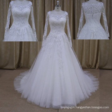 Factory Outlet See Through Tulle Sweetheart Satinwedding Dress